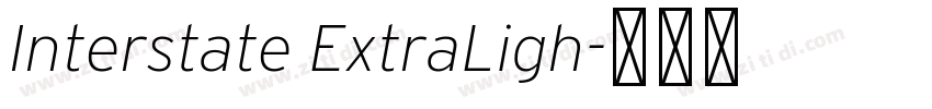 Interstate ExtraLigh字体转换